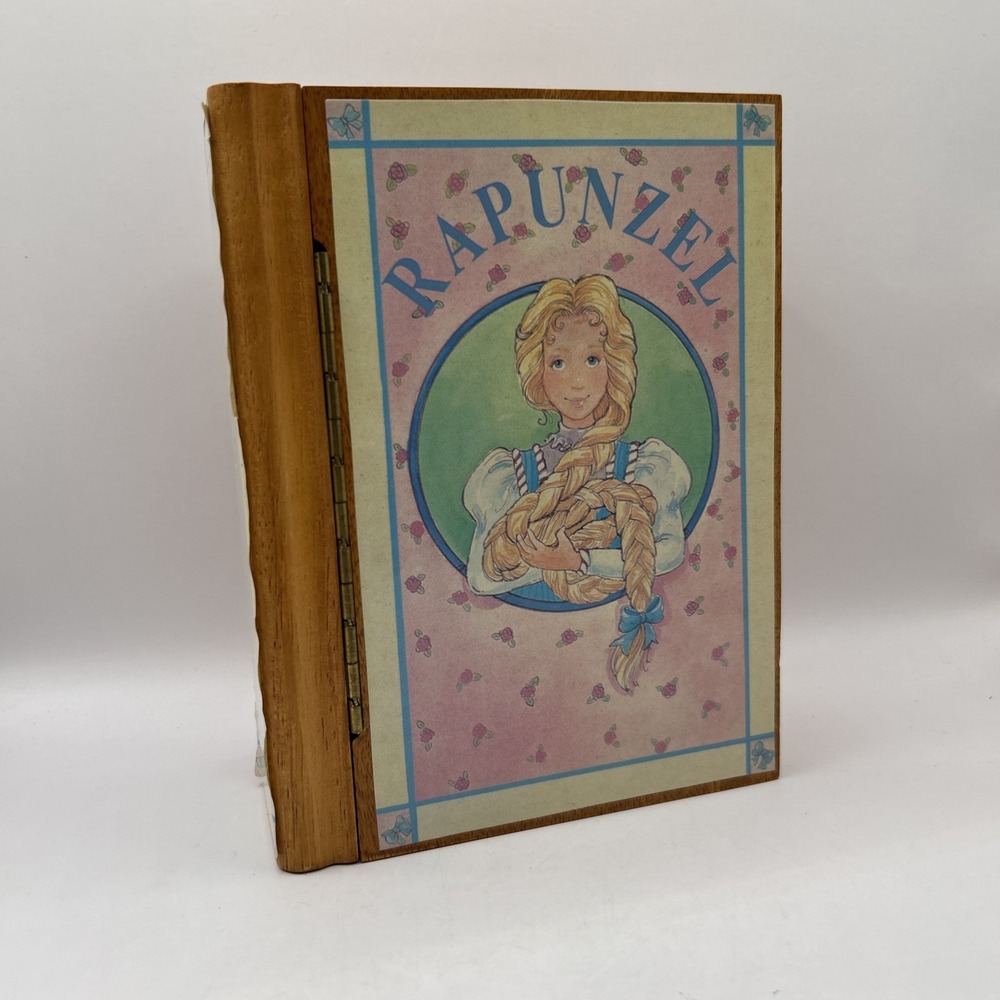 Collectible The Good Company Musical Gallery Books Rapunzel Wooden Music Box